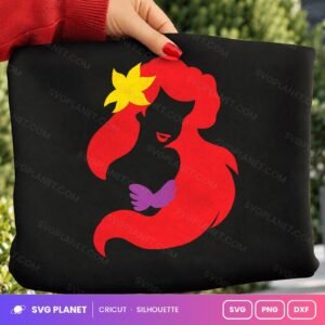 Ariel Silhouette Colour Free SVG PNG DXF