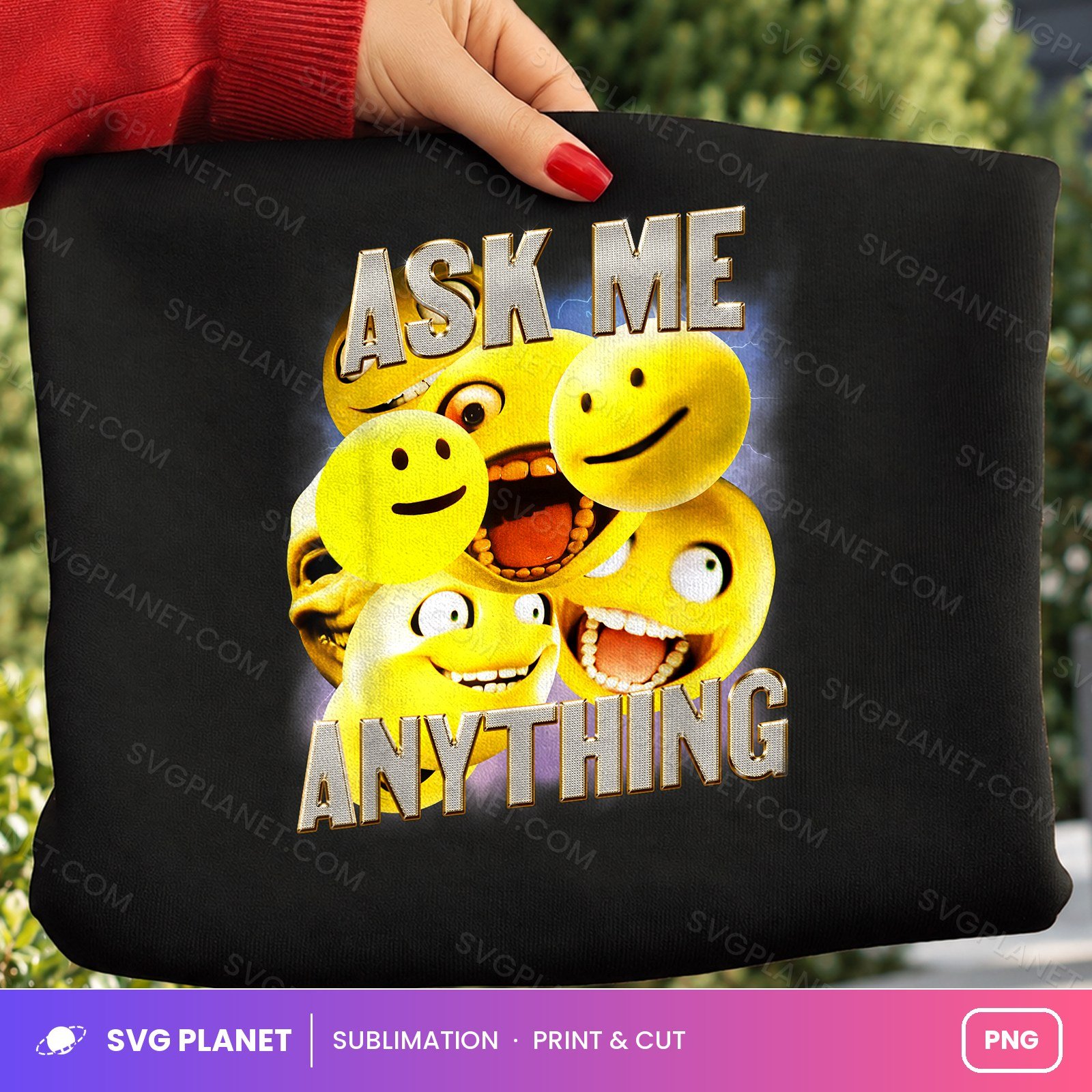 Ask Me Anything Smiley Faces Meme PNG