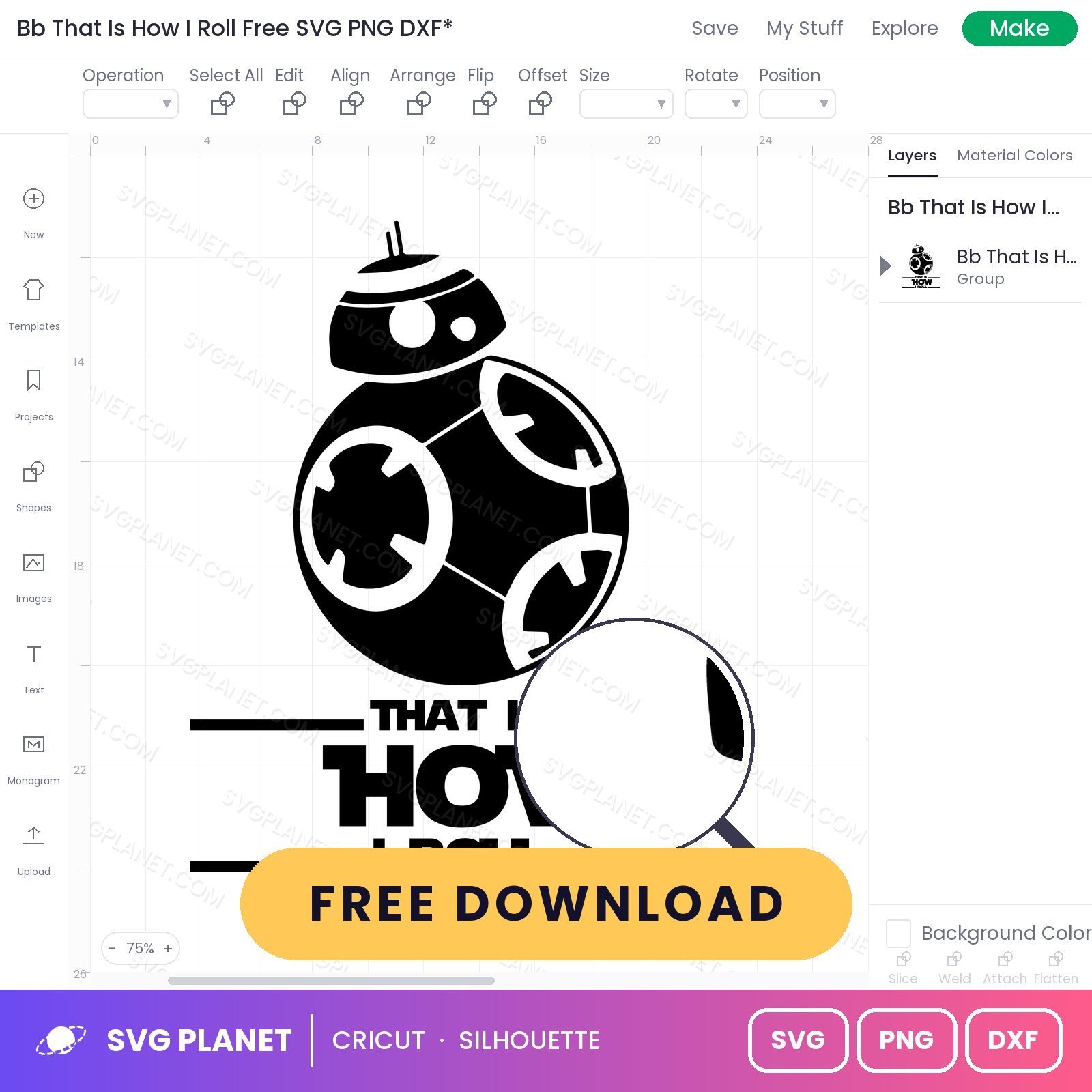 Bb That Is How I Roll Free SVG PNG DXF - Image 3