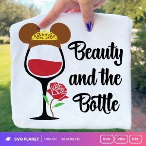 Beauty And The Bottle Free SVG PNG DXF