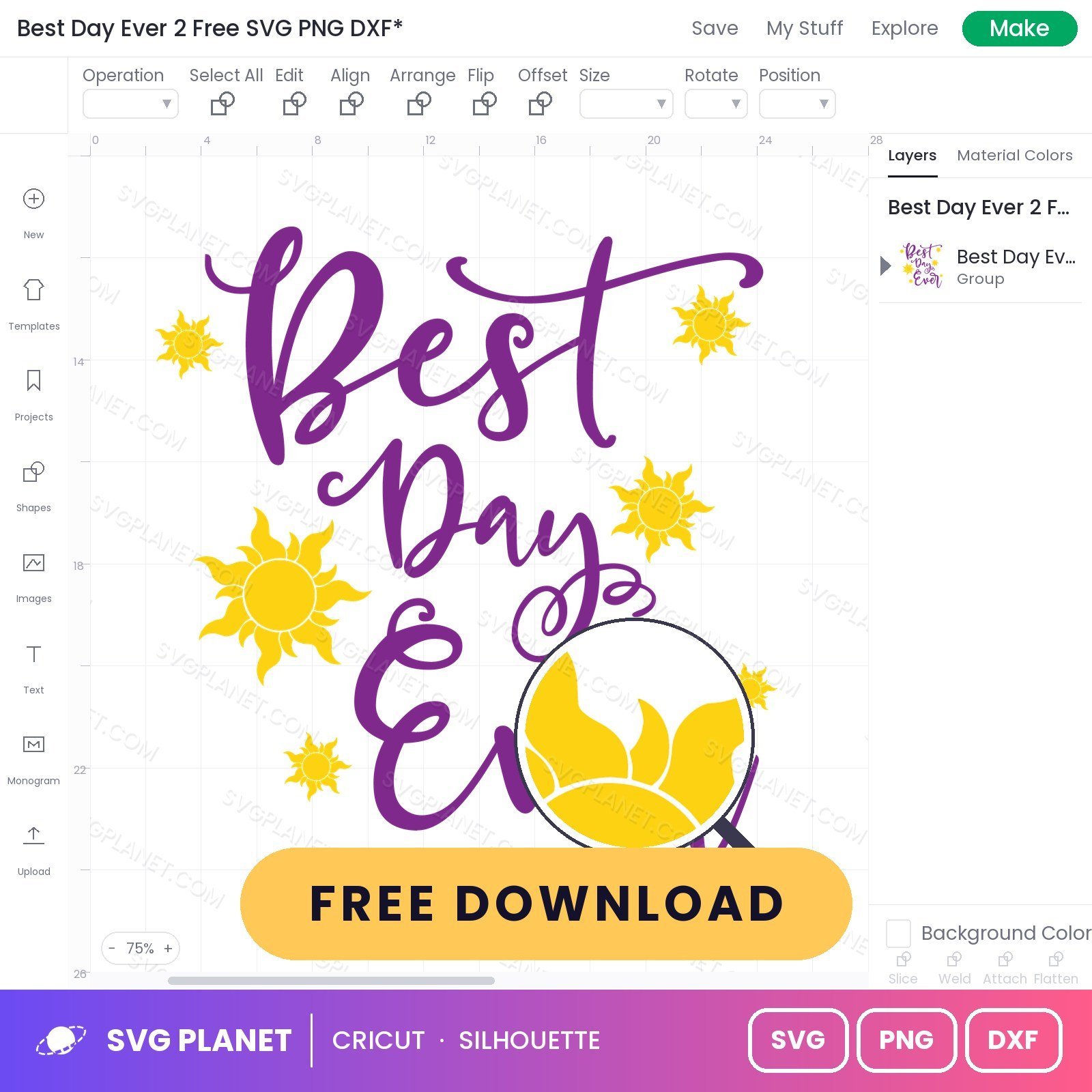 Best Day Ever 2 Free SVG PNG DXF - Image 3