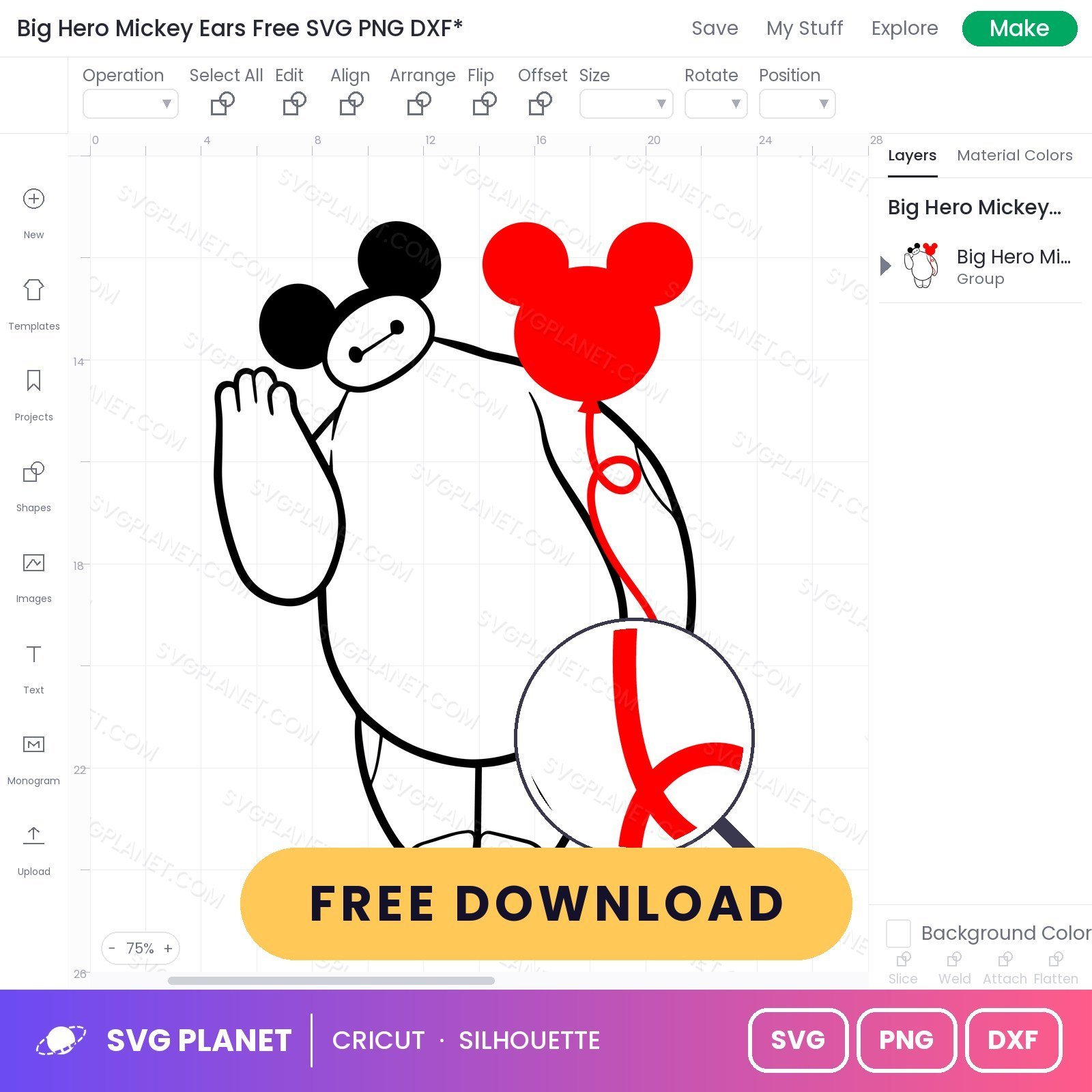Big Hero Mickey Ears Free SVG PNG DXF - Image 3