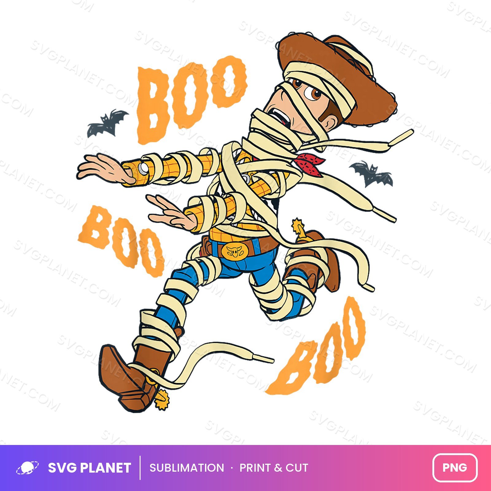 Boo Mummy Cowboy Toy Story Woody PNG - Image 2