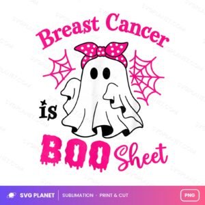 Breast Cancer Is Boo Sheet Halloween PNG