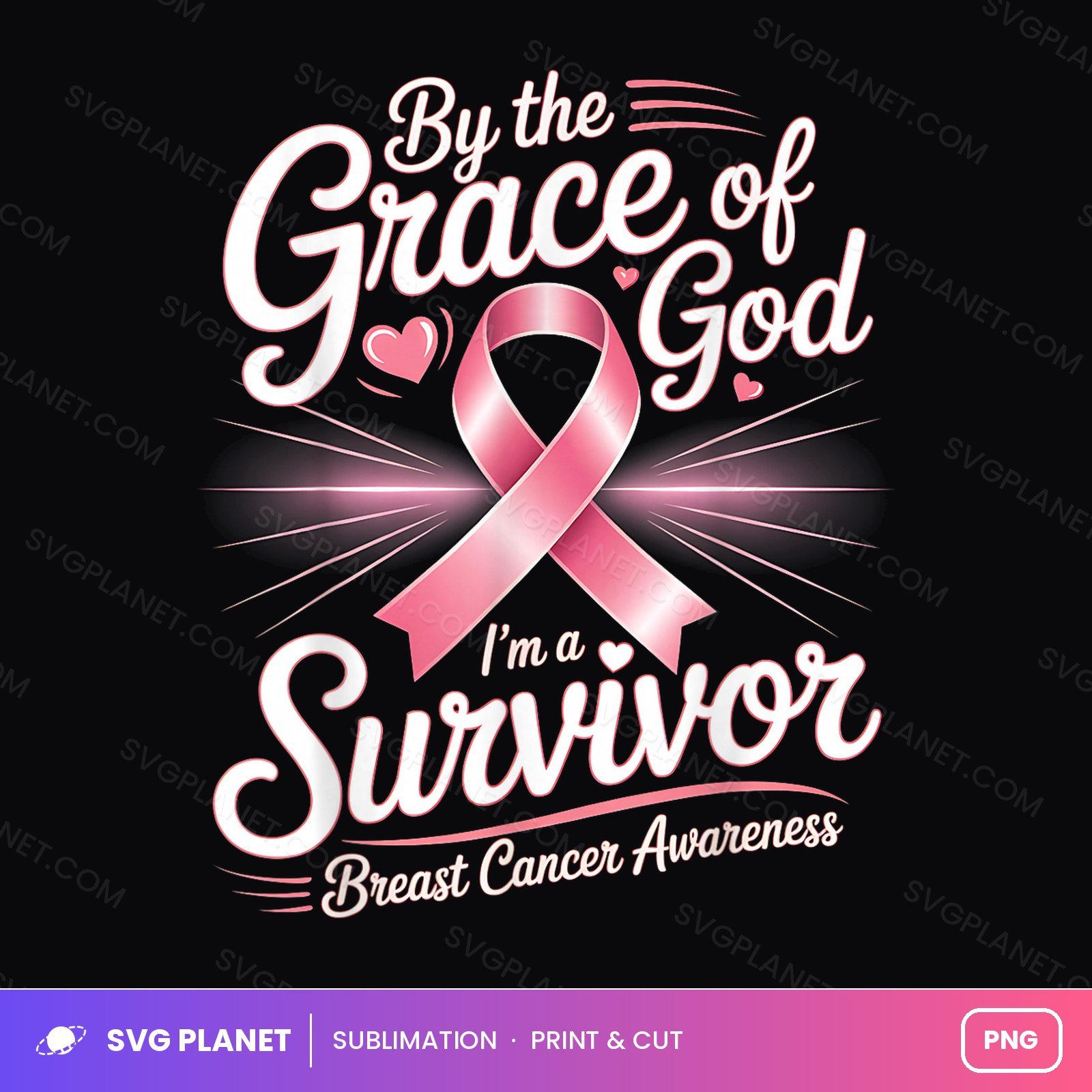 By The Grace God I'm A Survivor Breast Cancer Survivor PNG