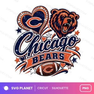 Chicago Bears Football Shirt Design, Bears Mom Game Day Graphic