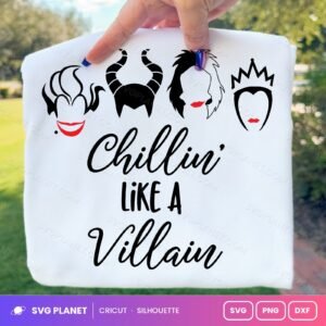 Chillin Like A Villain (1) Free SVG PNG DXF