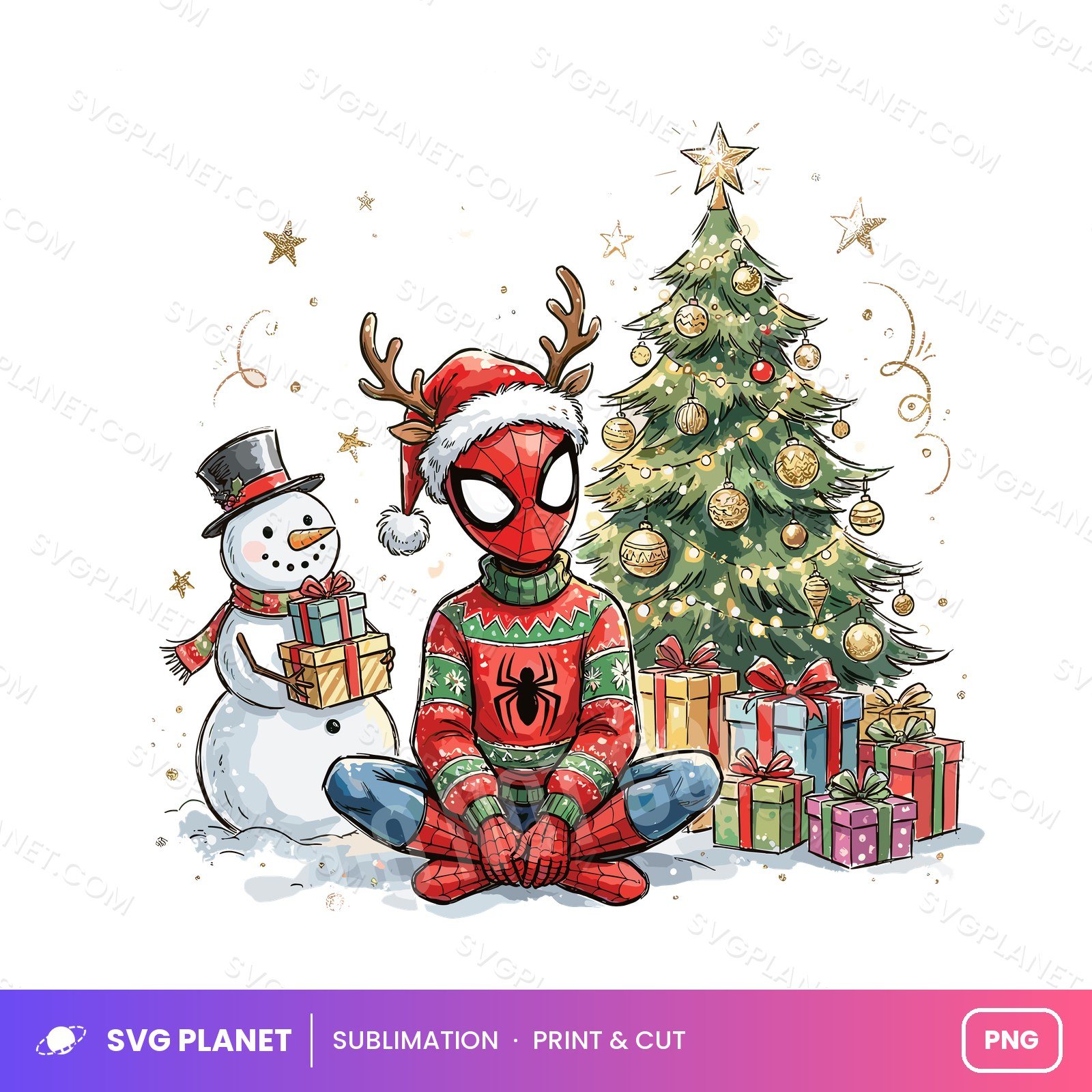 Christmas Hero Mask, Reindeer Hat Holiday Clipart, Festive Super Kid Art PNG