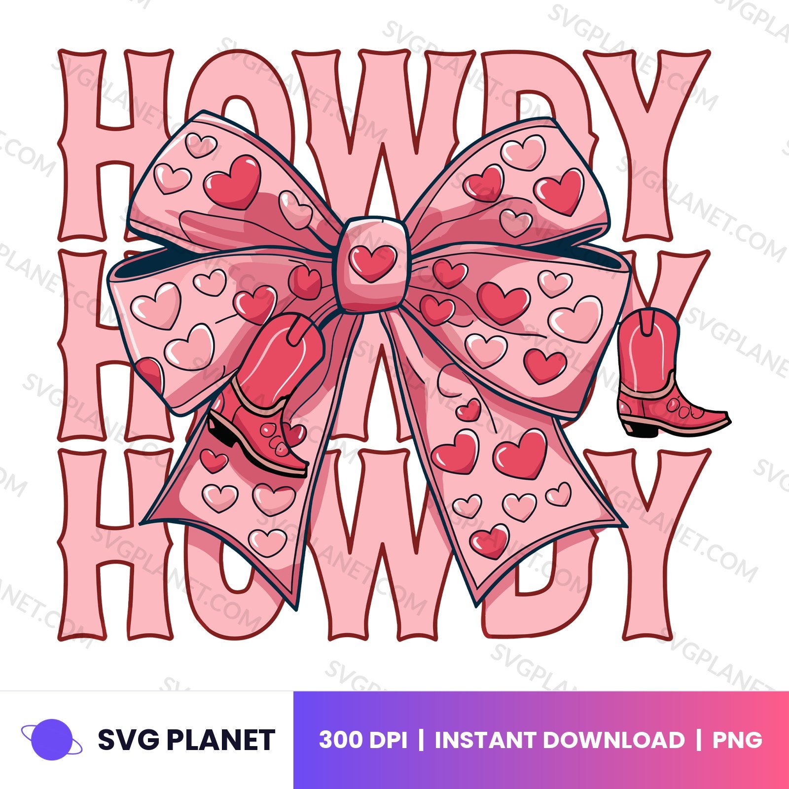Coquette Bow Howdy Valentine