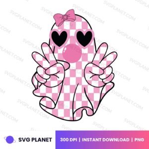 Cute Girly Ghost blowing bubble