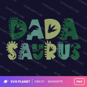 Dada Saurus Funny Birthday PNG