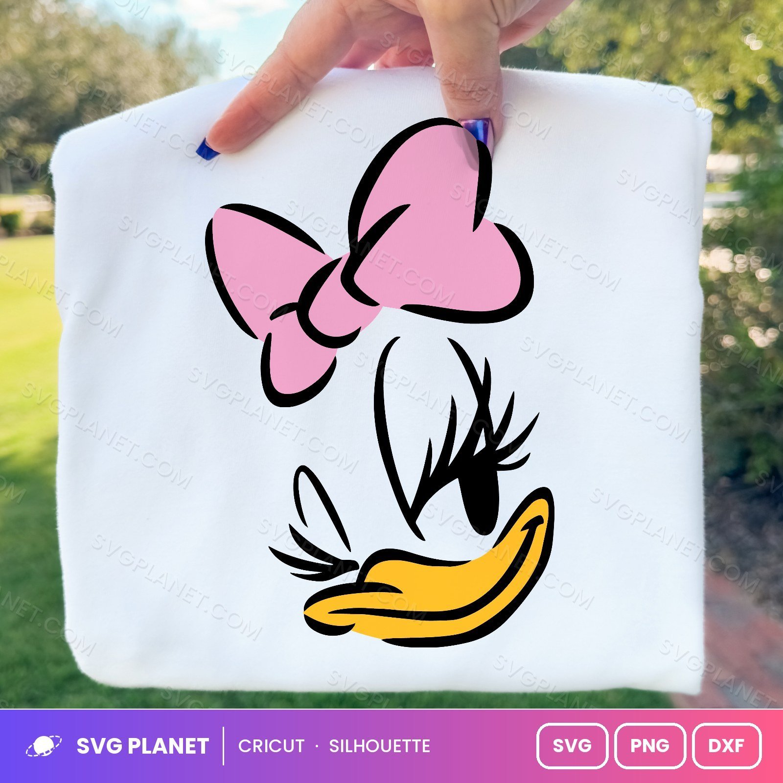 Daisy Duck Outline Free SVG PNG DXF