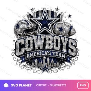 Dallas Cowboys, Rhinestone Bling Cowboys Design, Sparkle Game Day