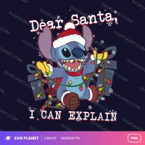 Dear Santa, I Can Explain Stitch Christmas, Stitch Christmas Artowork Christmas PNG
