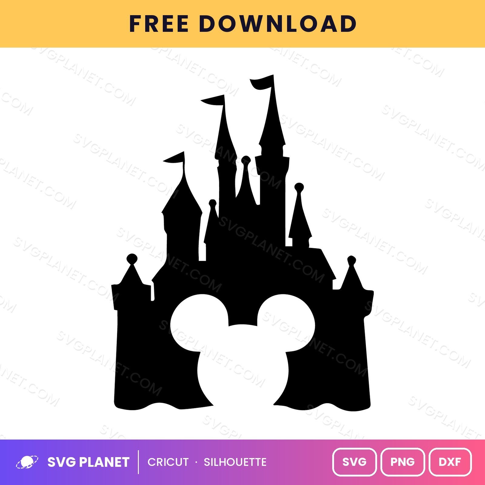 Disney Castle Mickey Free SVG PNG DXF - Image 2
