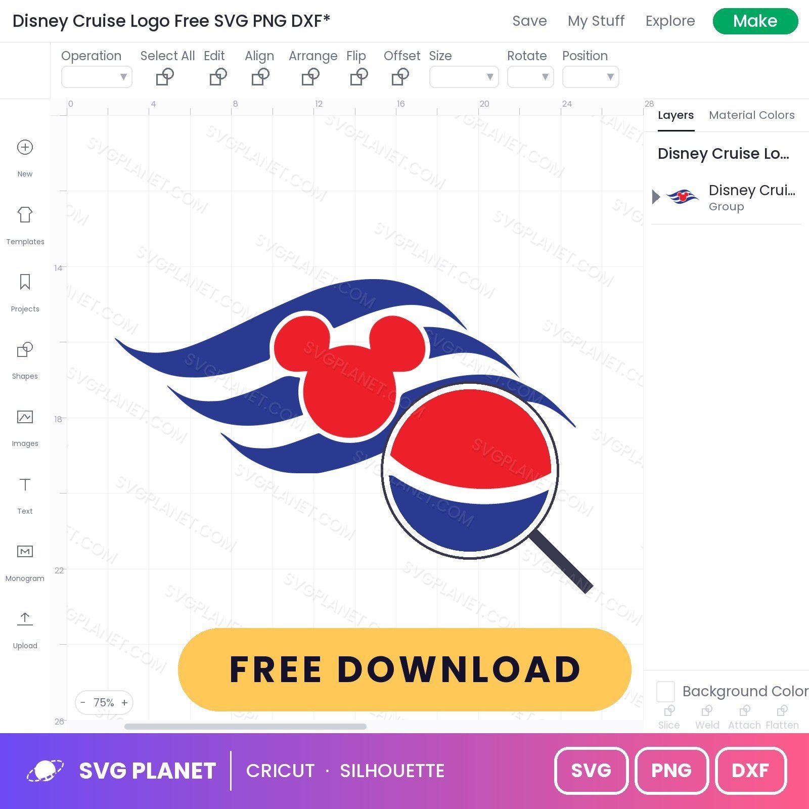 Disney Cruise Logo Free SVG PNG DXF - Image 3