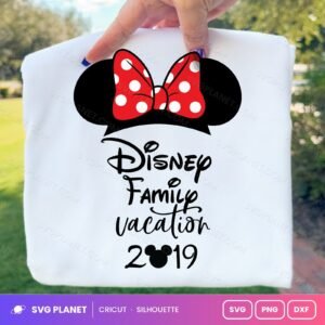 Disney Family Vacation 2019 Minnie Free SVG PNG DXF