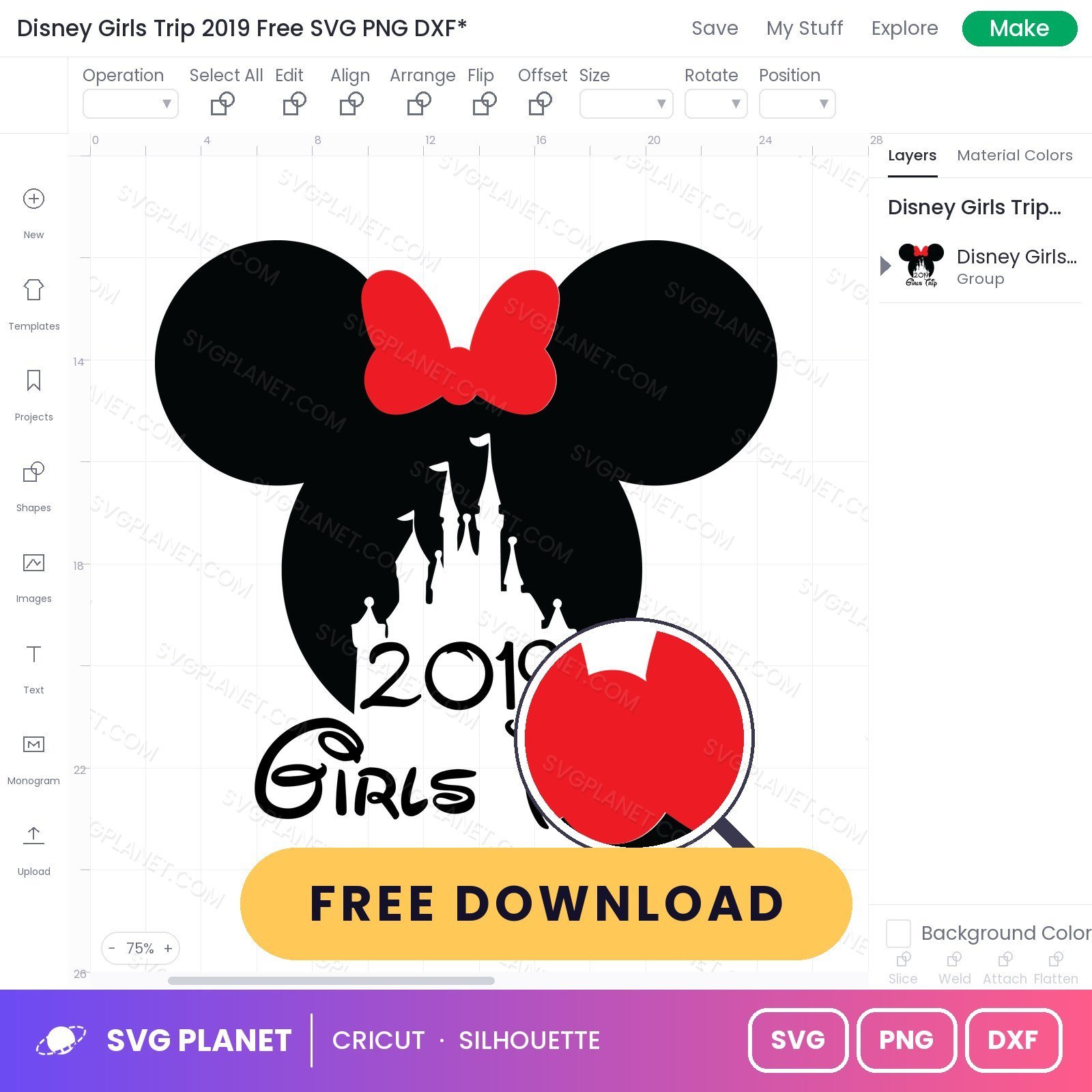 Disney Girls Trip 2019 Free SVG PNG DXF - Image 3