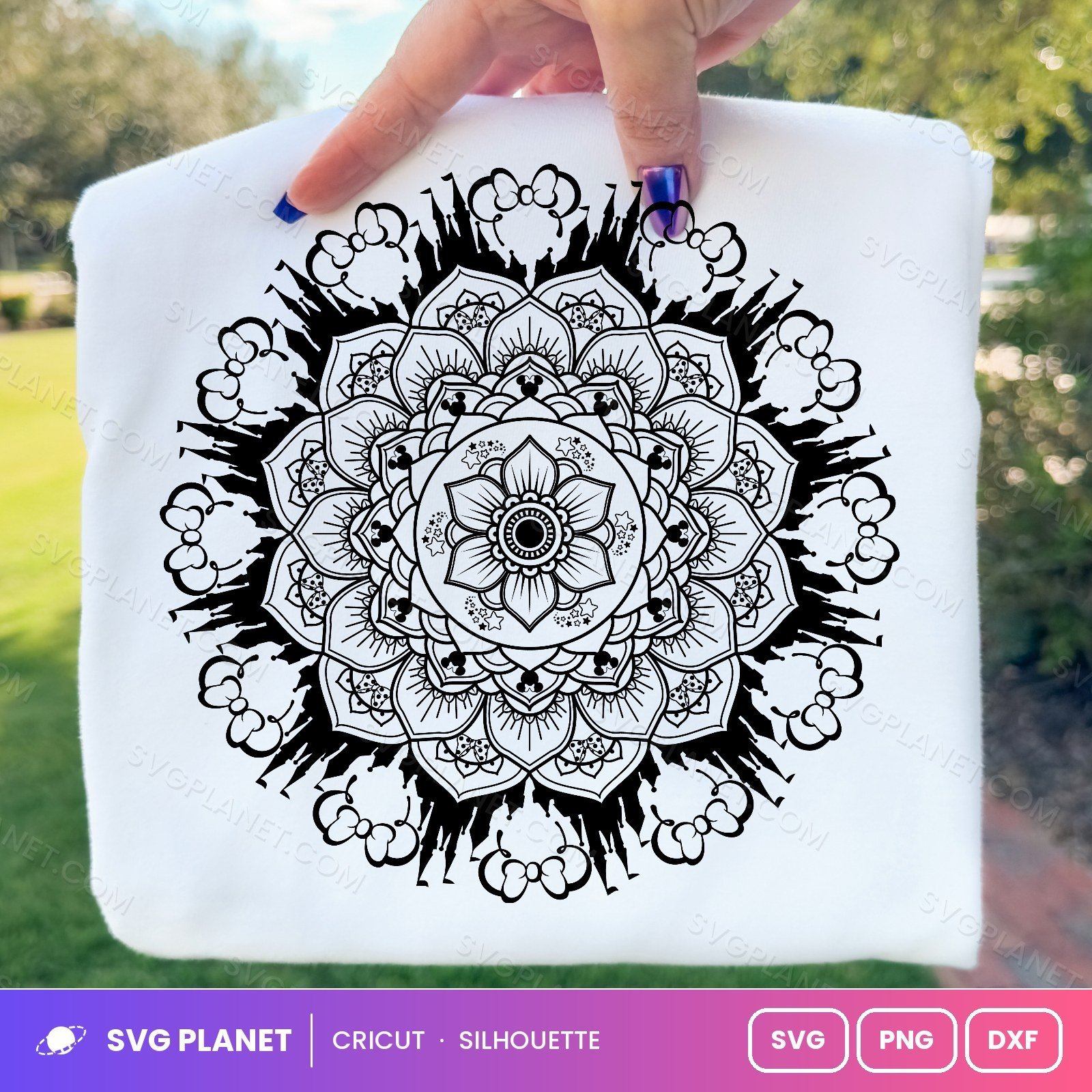 Disney Minnie Mandala Free SVG PNG DXF