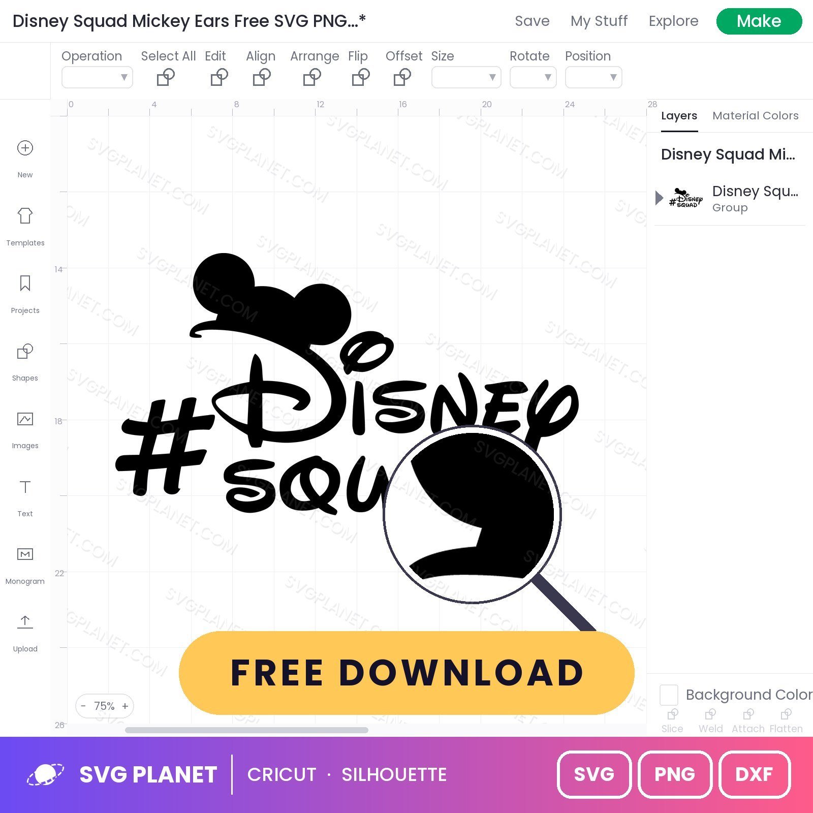 Disney Squad Mickey Ears Free SVG PNG DXF - Image 3