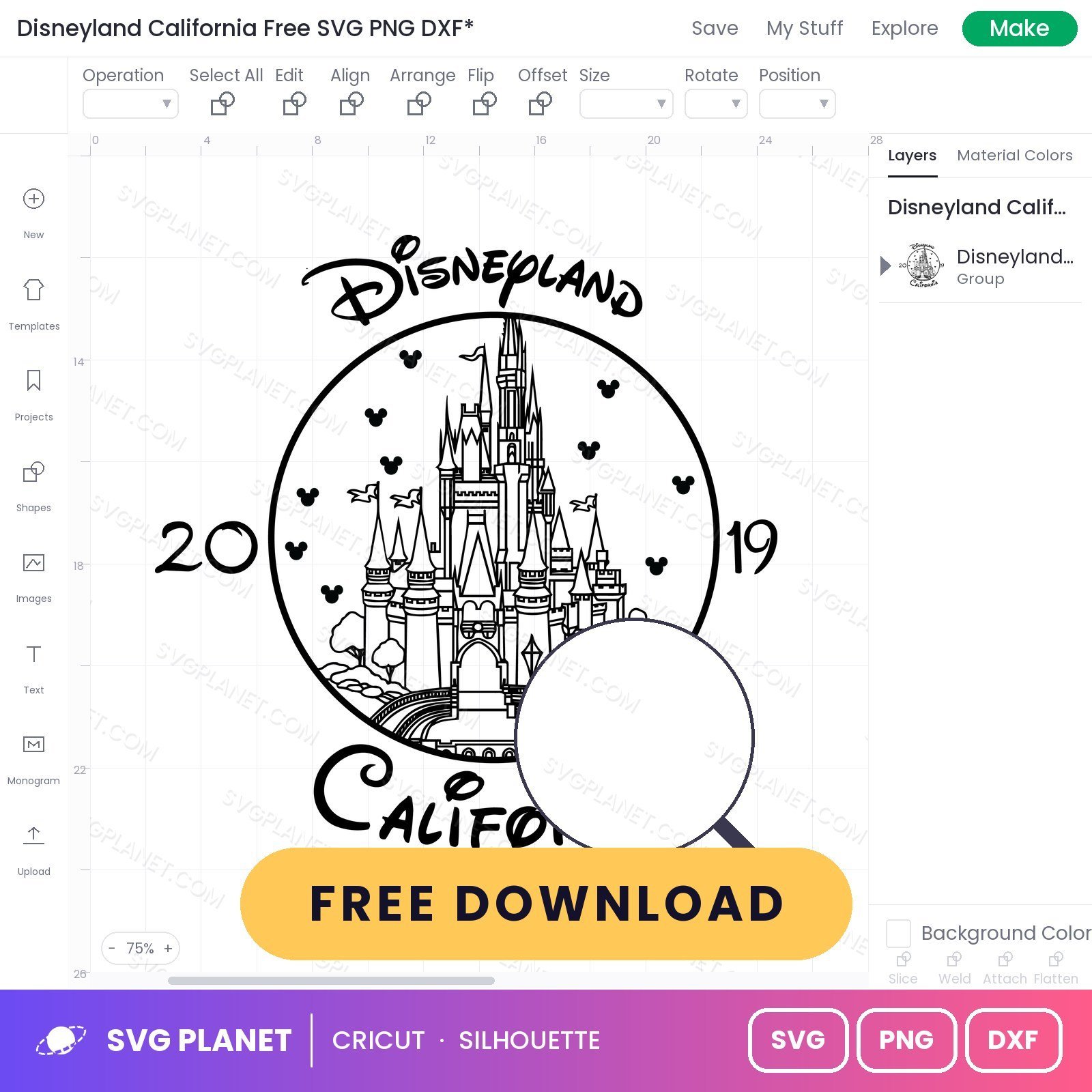 Disneyland California Free SVG PNG DXF - Image 3