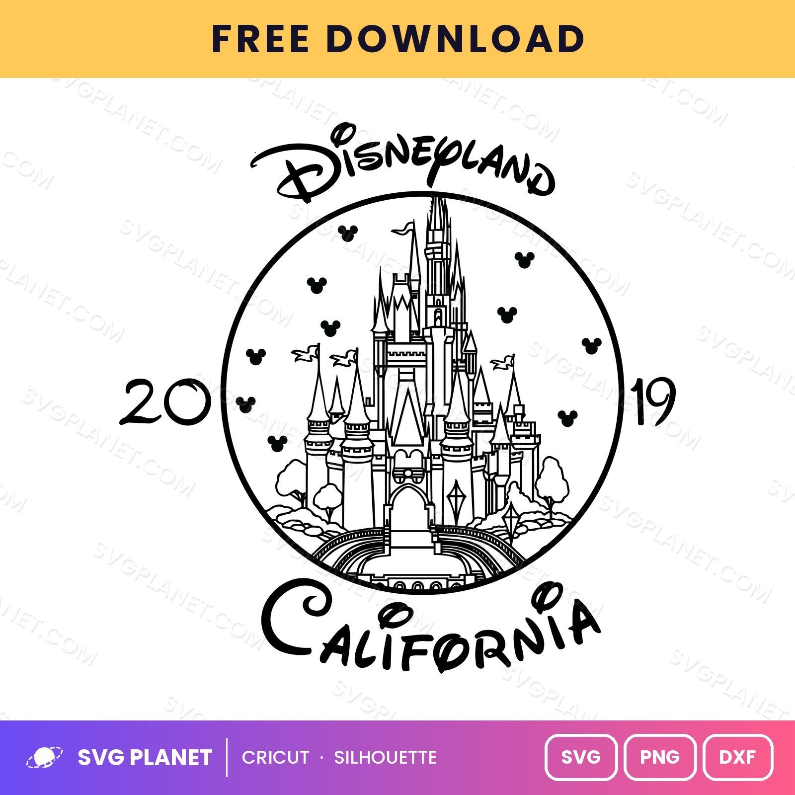 Disneyland California Free SVG PNG DXF - Image 2