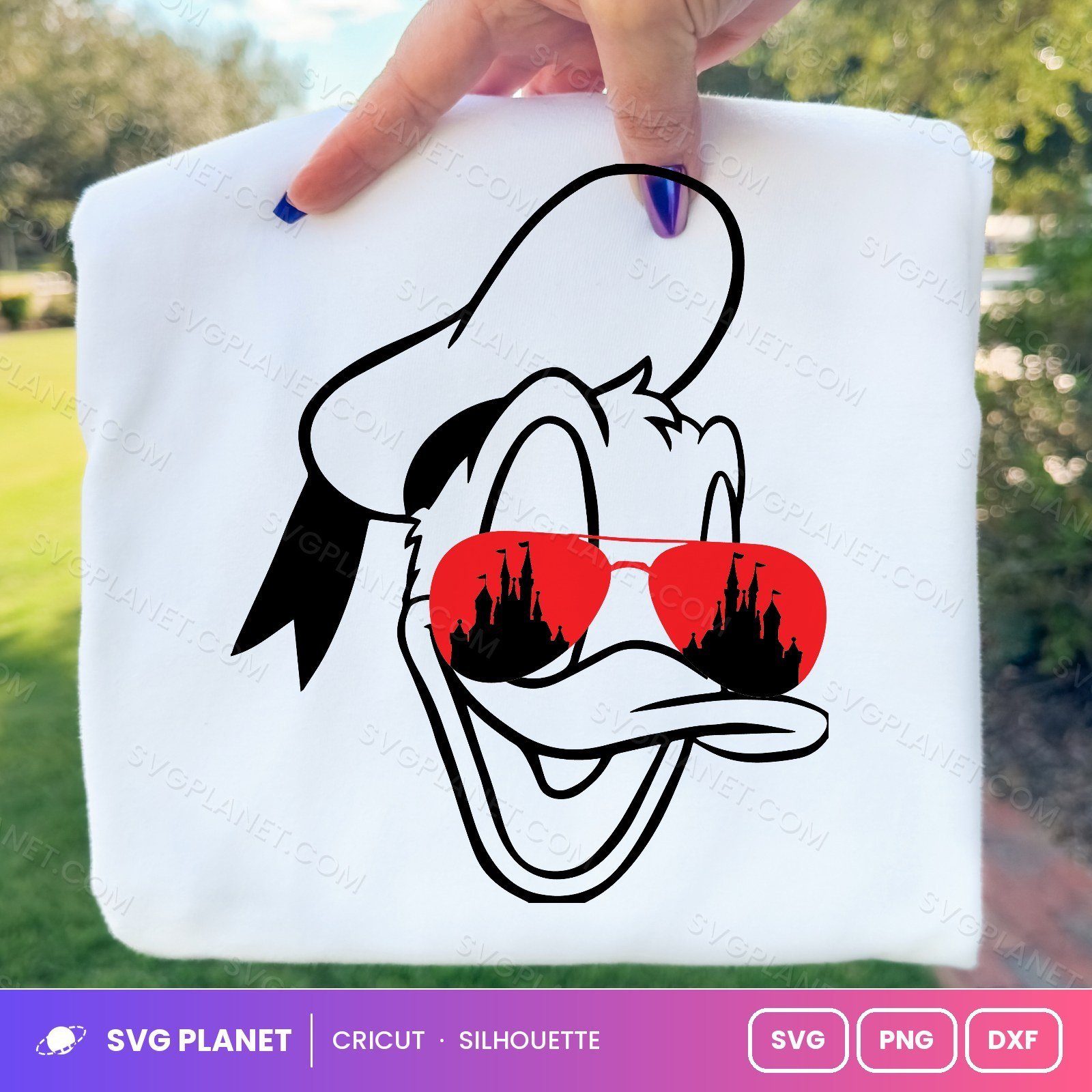 Donald With Sunglasses Free SVG PNG DXF