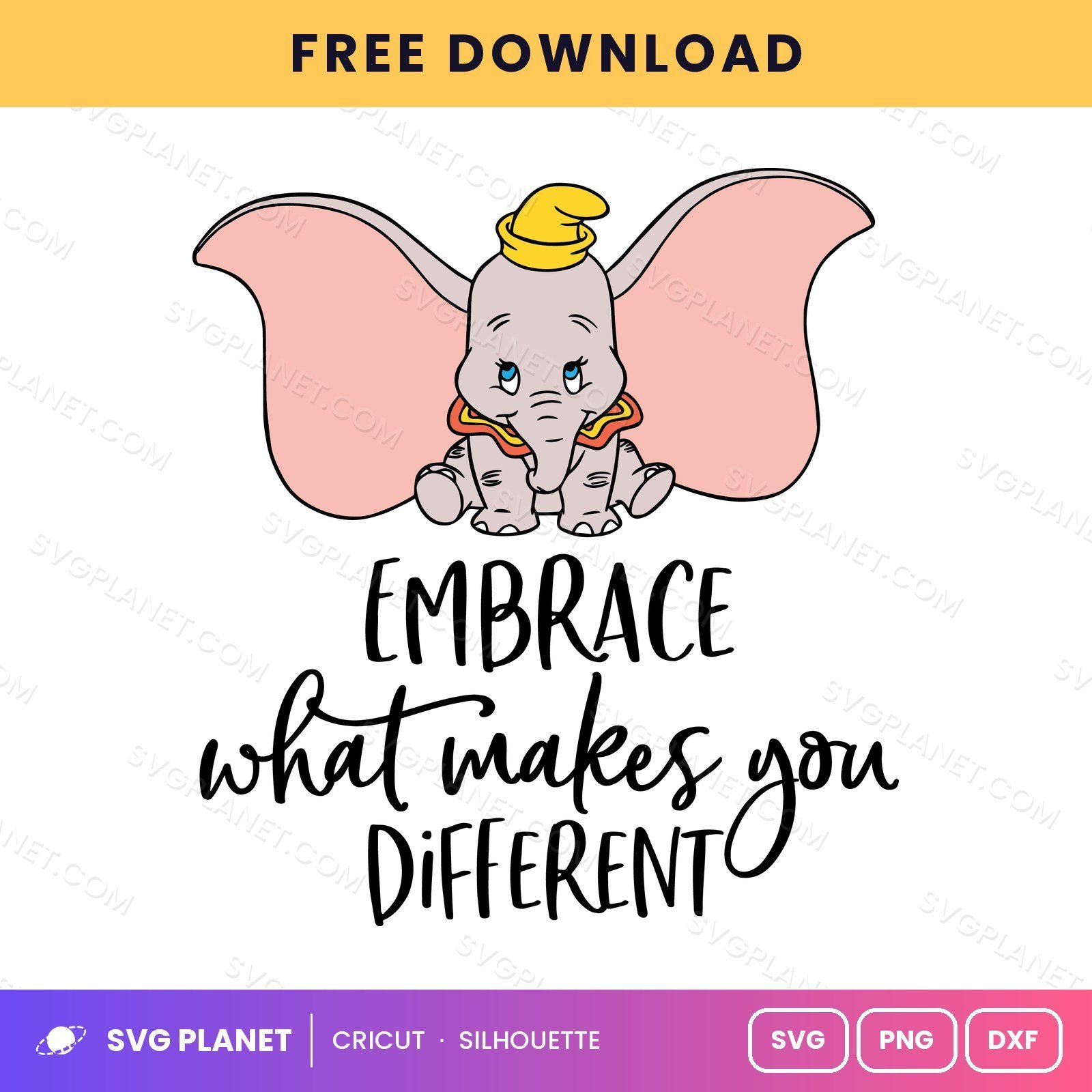Embrace What Makes You Different 2 Free SVG PNG DXF - Image 2