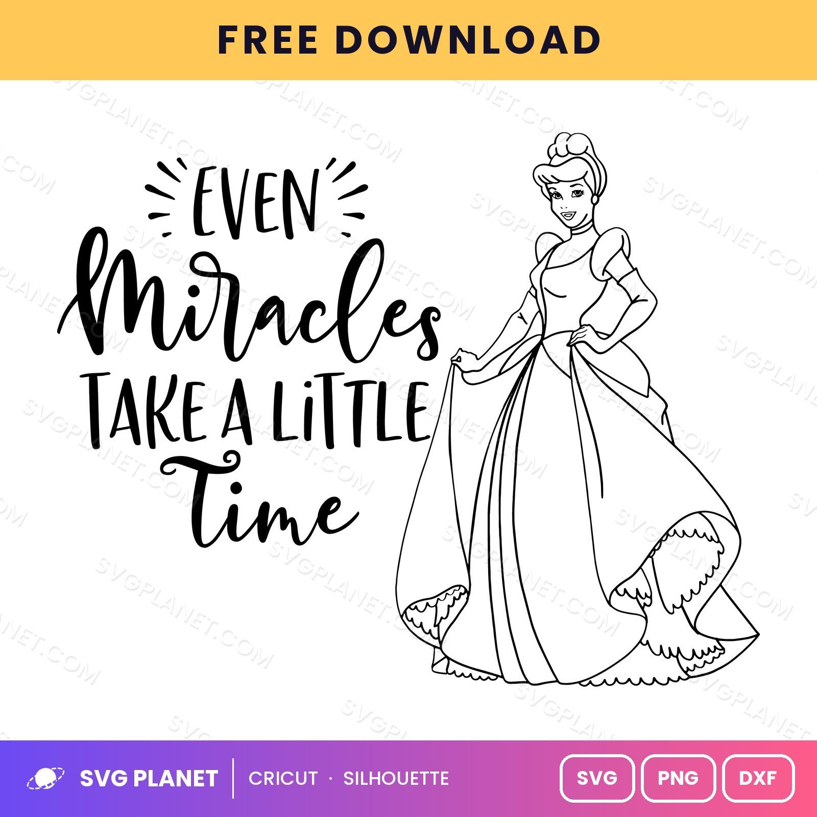 Even Miracles Take A Little Time Free SVG PNG DXF - Image 2