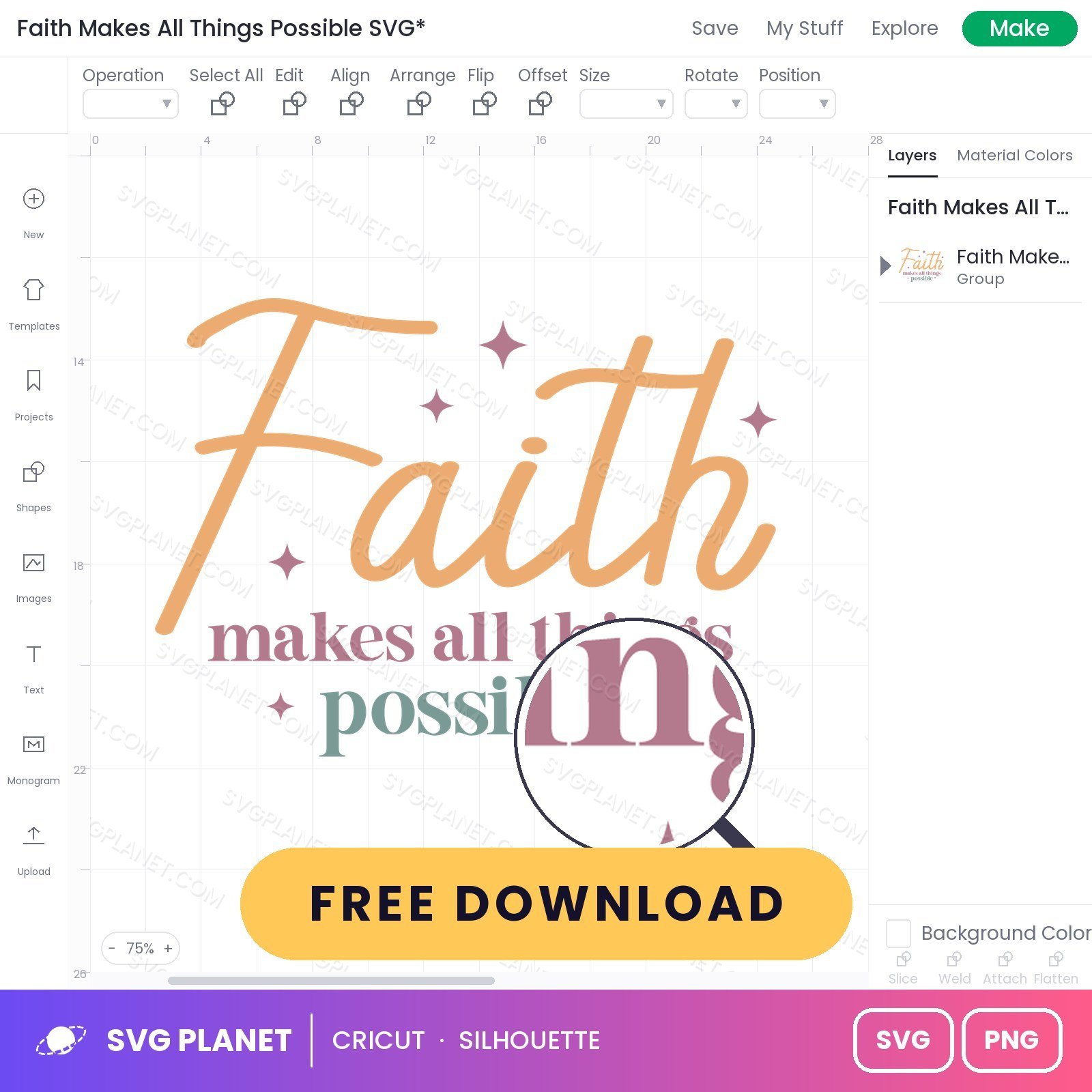 Faith Makes All Things Possible SVG