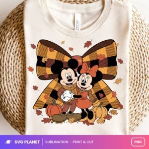 Fall Vibes On Main Street, Cartoon Mouse Fall Pumpkin Bow, Coquette Autumn PNG