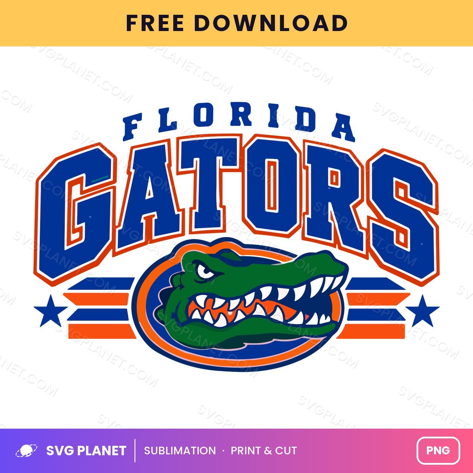 Florida Gators Football Logo Sublimation Free PNG