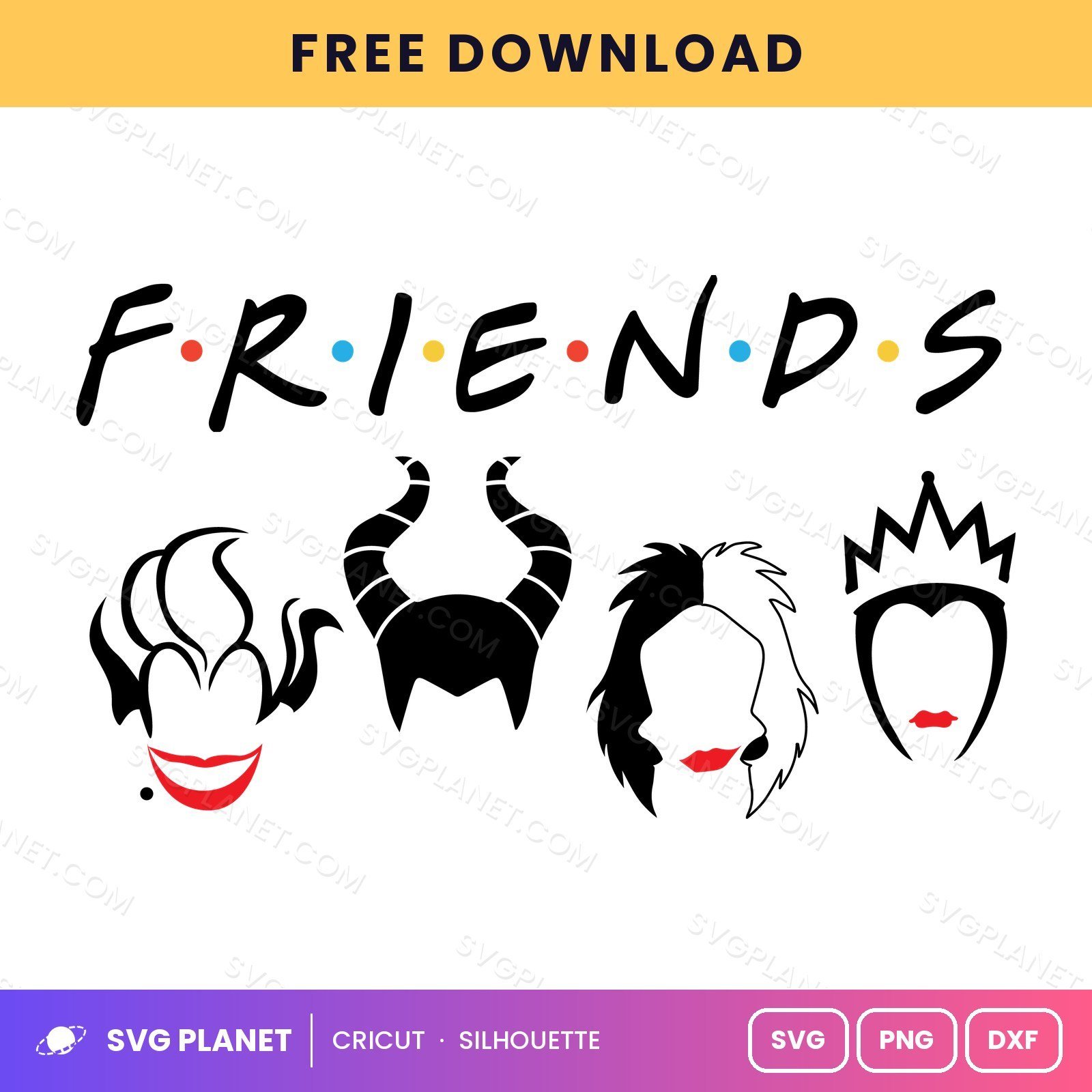 Friends Villain Free SVG PNG DXF - Image 2