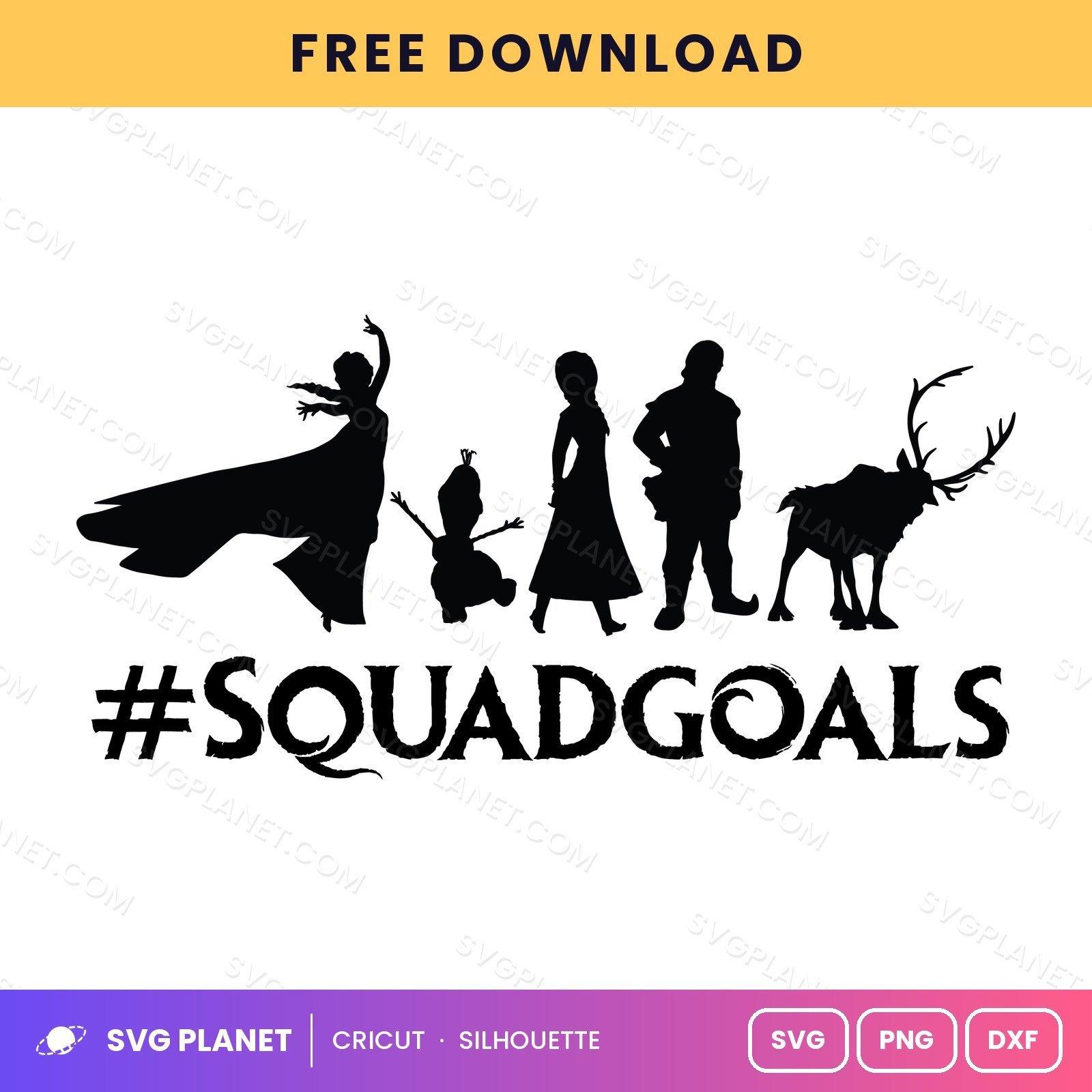 Frozen Squadgoals Free SVG PNG DXF - Image 2