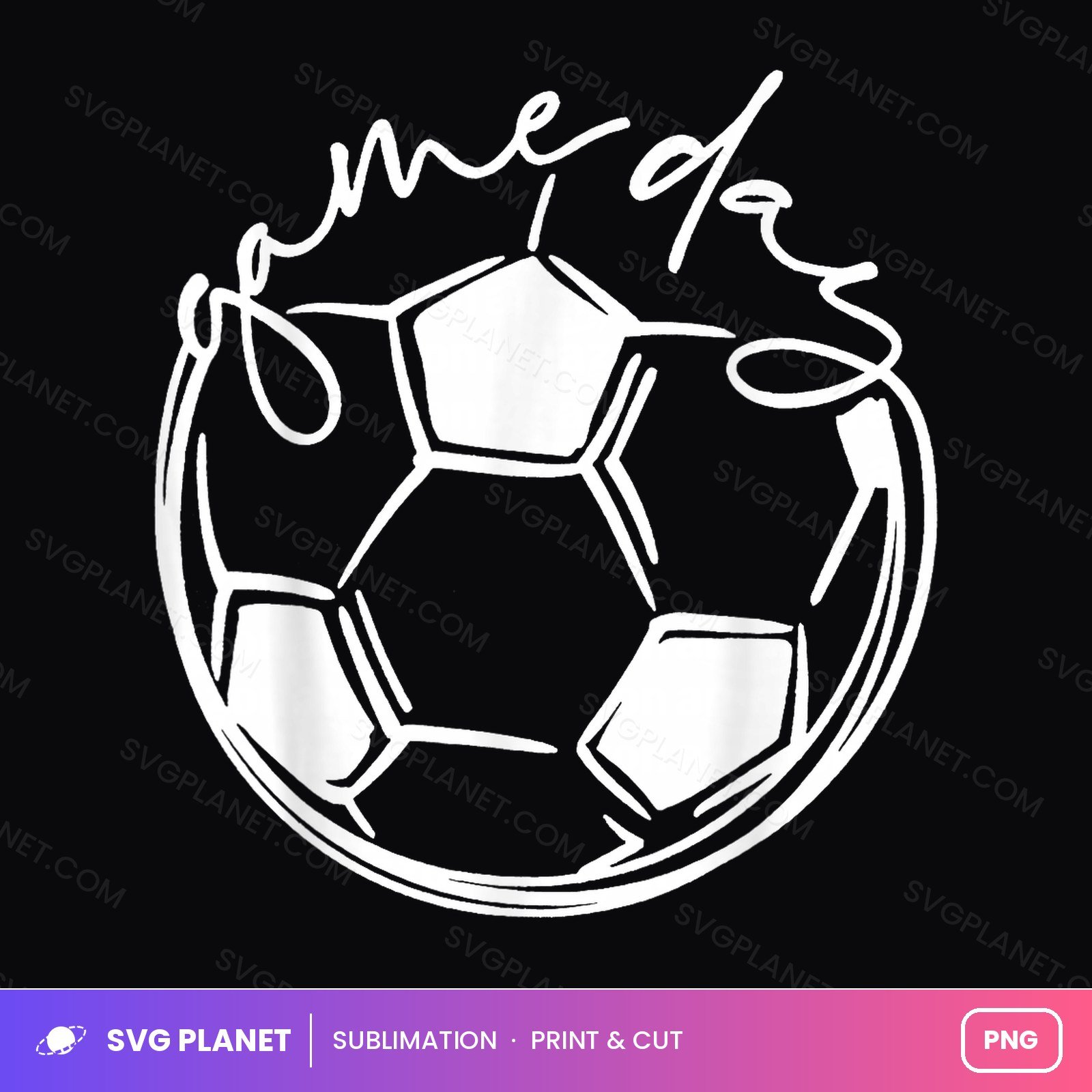 Game Day Soccer Ball PNG
