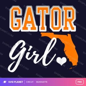 Gator Girl, Florida Gators Artwork, Florida Football Sublimation NFL PNG