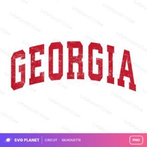 Georgia Varsity Arch, Georgia College Text Artwork, Georgia Sublimation NCAA PNG