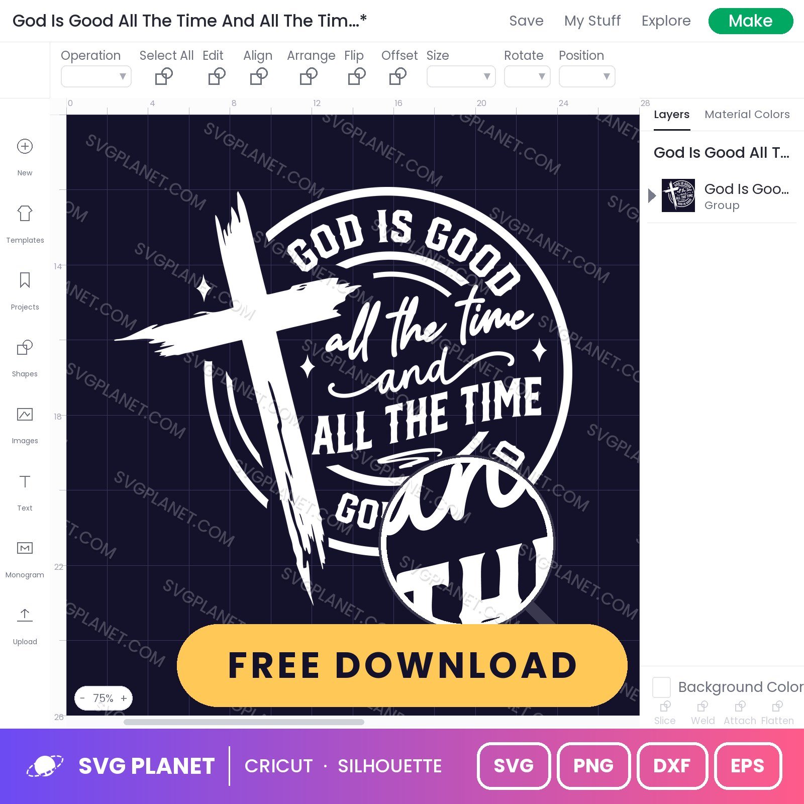 God Is Good All The Time And All The Time God Is Good Wh Free SVG PNG DXF - Image 2