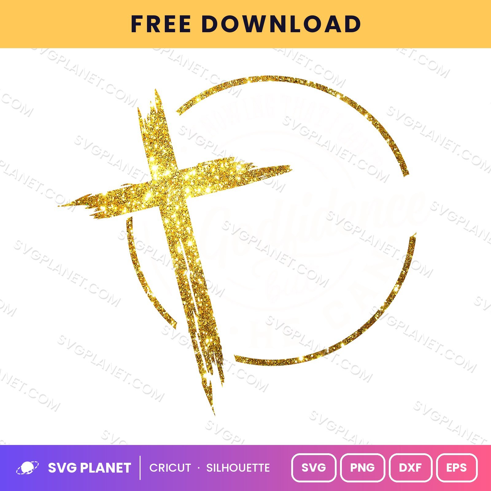 Godfidence Knowing That I Cant But He Can Gold 1 Free SVG PNG DXF