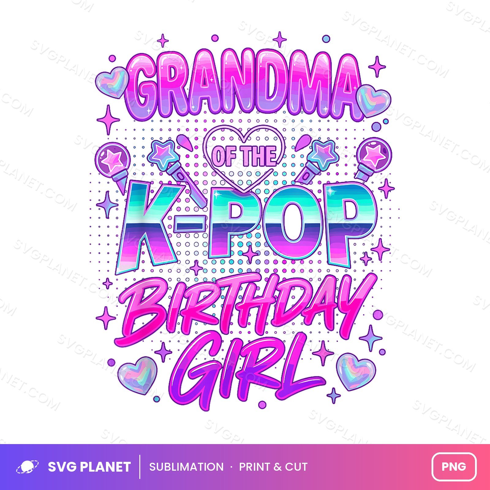 Grandma Of The K Pop Birthday Girl PNG