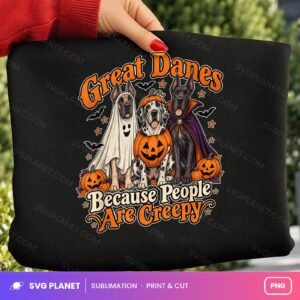 Great Danes Because People Are Creepy Retro Trio PNG