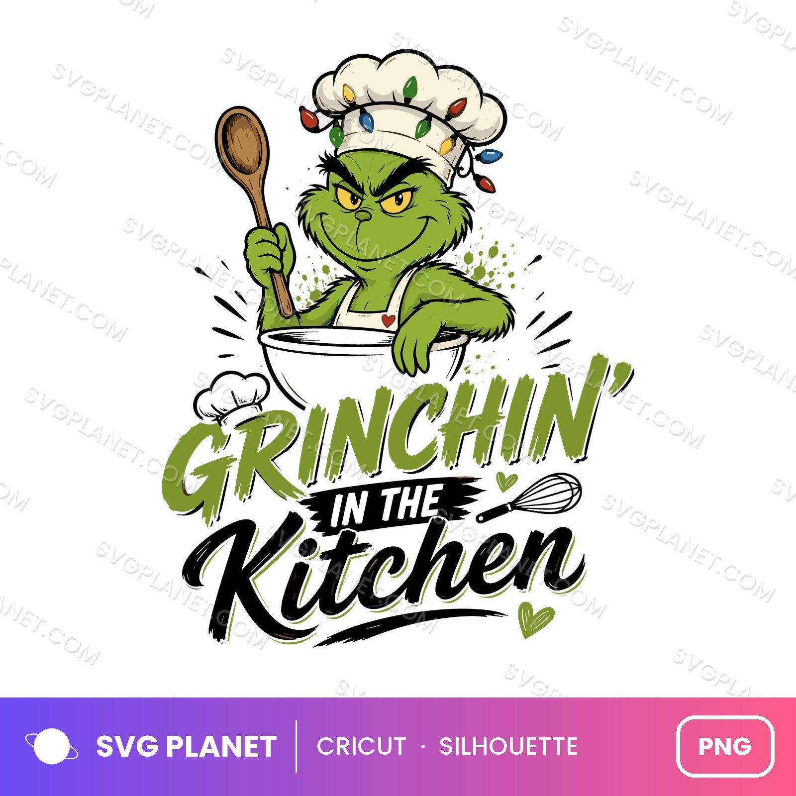 Grincin’ In The Kitchen, Funny Christmas Kitchen Towel, Mama Grinch Towel