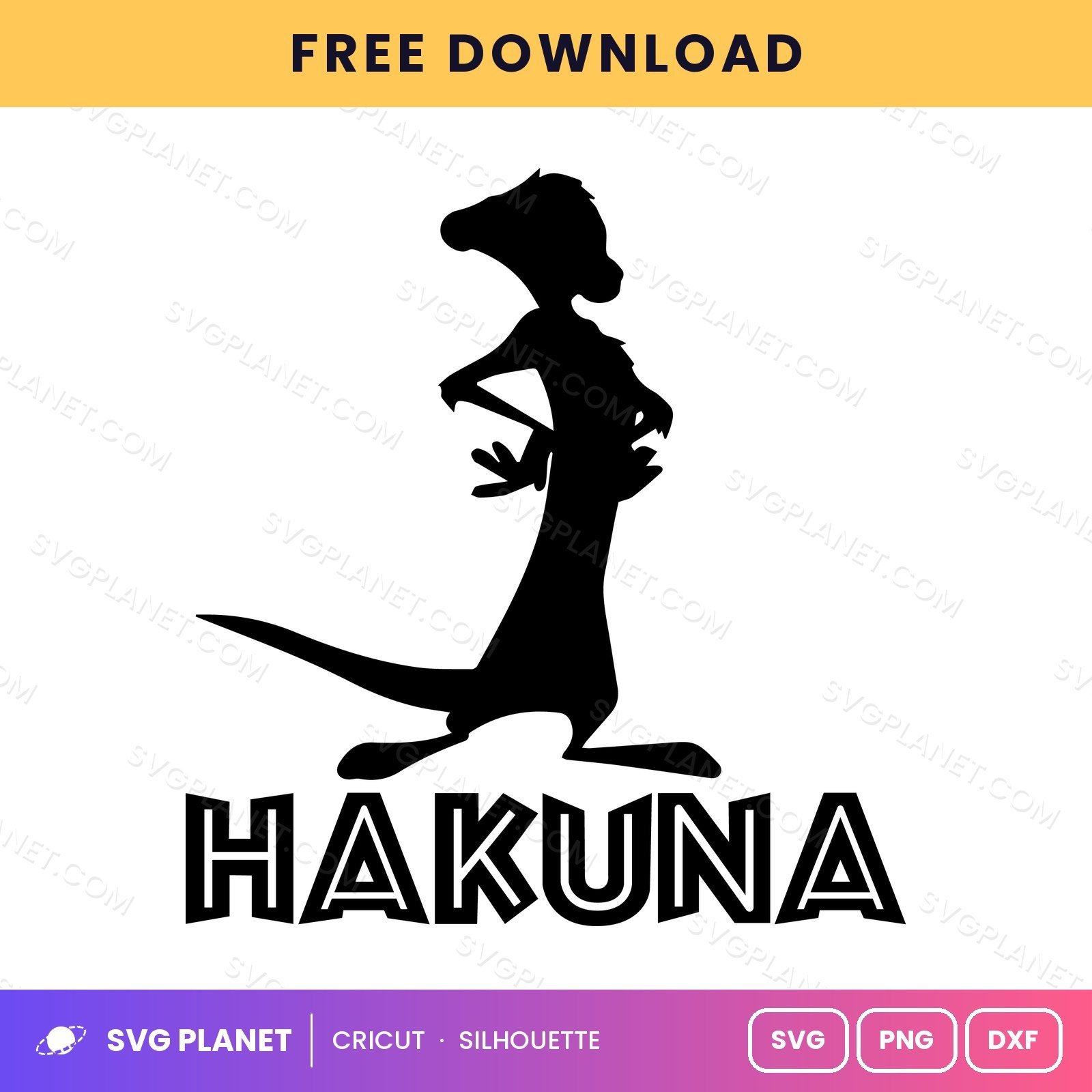 Hakuna Free SVG PNG DXF - Image 2