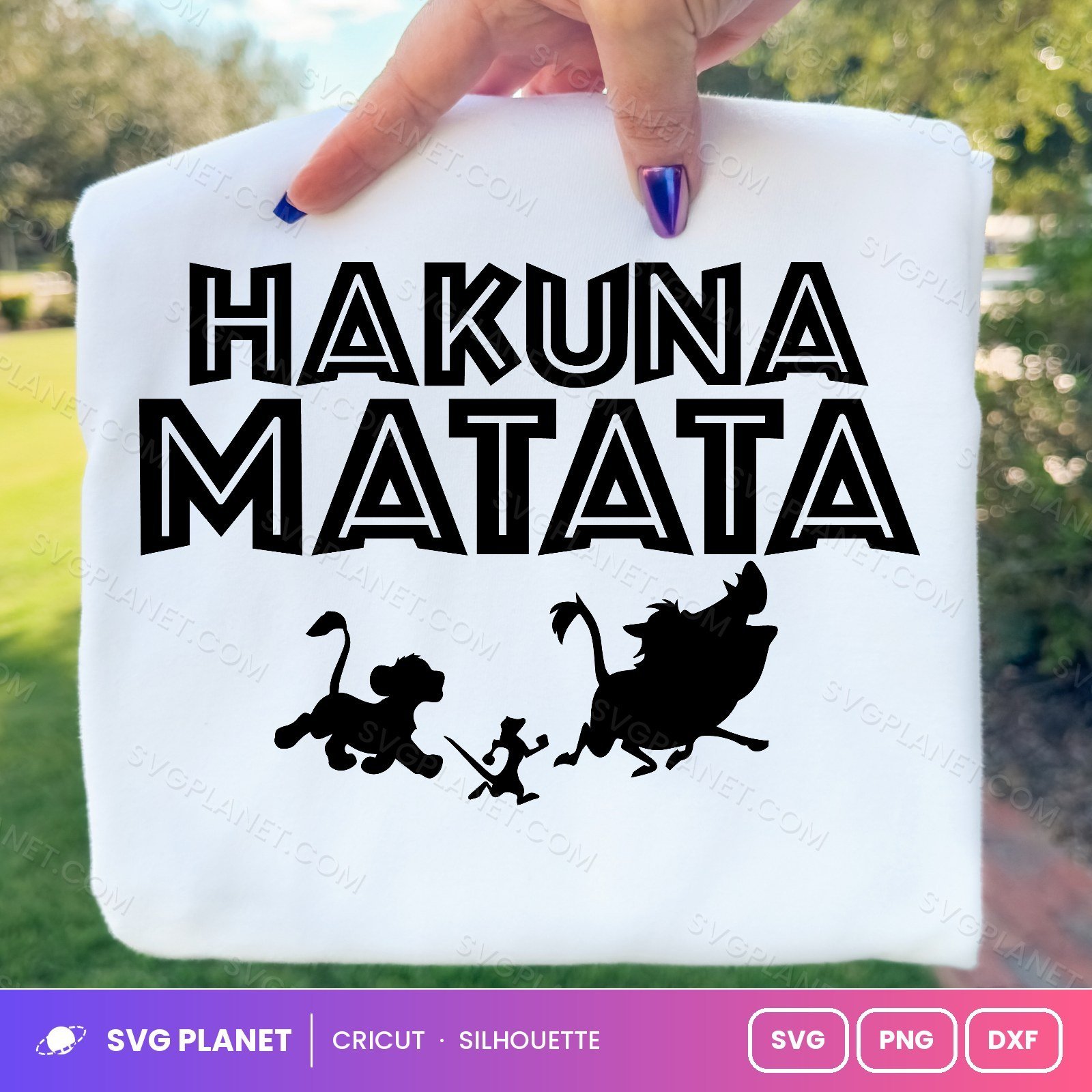 Hakuna Matata Free SVG PNG DXF