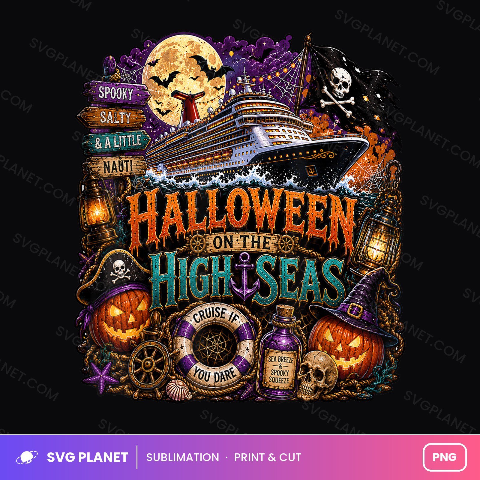 Halloween On The High Seas Cruise Ship PNG