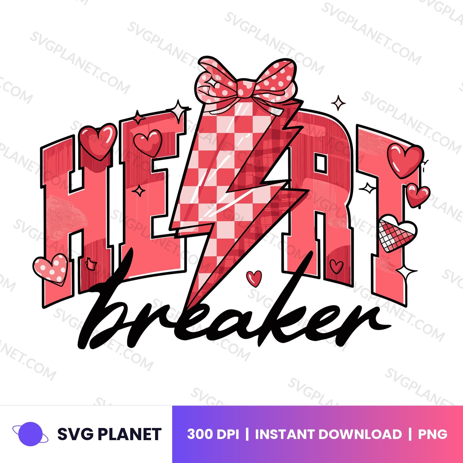 Heart breaker Checkered Bow Coquette