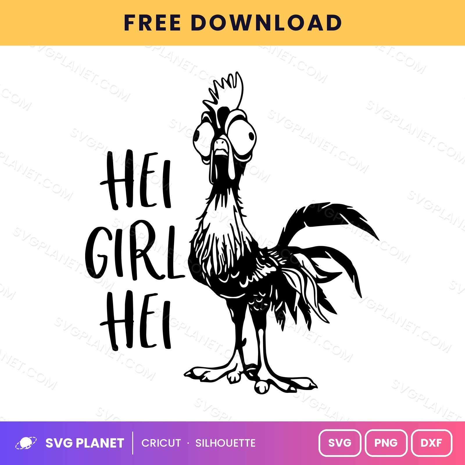 Hei Girl Hei Free SVG PNG DXF - Image 2