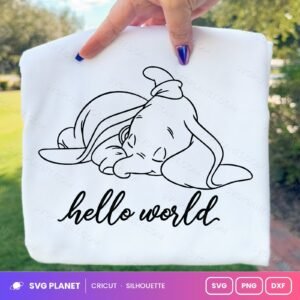 Hello World Free SVG PNG DXF