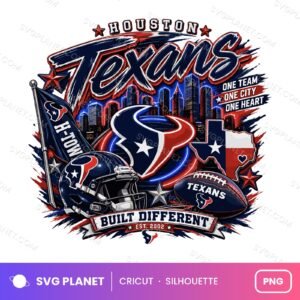 Houston Football, Texas Football Clipart, Red Blue Sports Graphic, Football Helmet