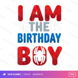 I Am The Birthday Boy Spider Web, Spiderman Birthday Artwork, Spiderman Sublimation Birthday PNG